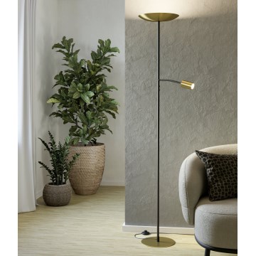 Eglo - Ρυθμιζόμενο επιδαπέδιο φωτιστικό LED/26,5W/230V + LED/4W χρυσό