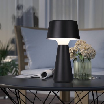 Eglo - Ρυθμιζόμενο εξωτερικό επαναφορτιζόμενο επιτραπέζιο φωτιστικό LED/3W/5V 2200/3000/4000K 2000 mAh IP44 μαύρο