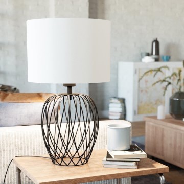 Eglo - Επιτραπέζια λάμπα 1xE27/40W/230V λευκό