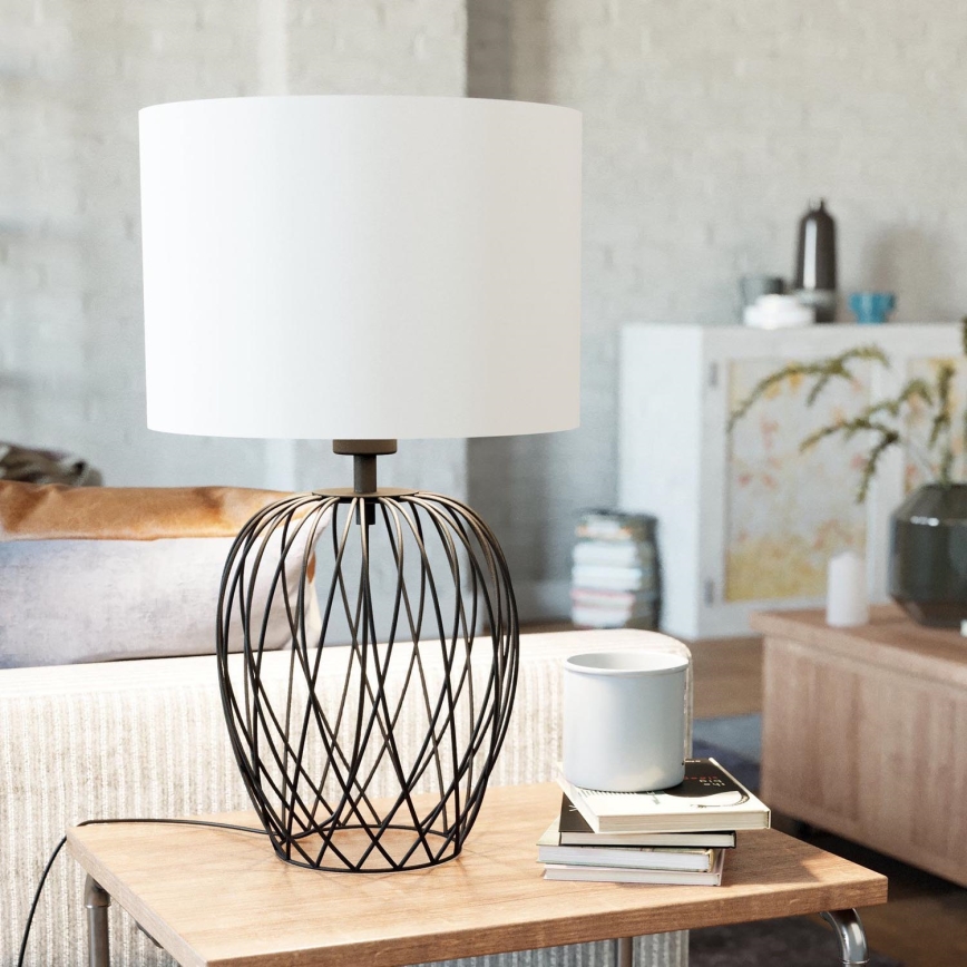 Eglo - Επιτραπέζια λάμπα 1xE27/40W/230V λευκό