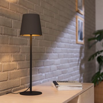 Eglo - Επιτραπέζιο φωτιστικό 1xE14/40W/230V μαύρο/καφέ