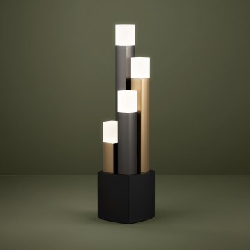 Eglo - Επιτραπέζιο φωτιστικό LED ντιμαριζόμενο 4xLED/3,7W/230V 3000K ανθρακί/χρυσό