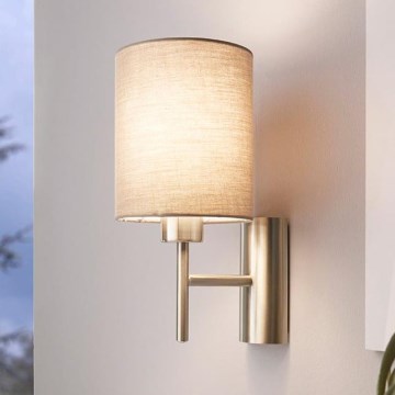 Eglo - Επιτοίχιο φωτιστικό 1xE27/60W/230V σε απόχρωση ταουπέ