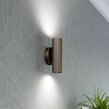 Eglo - Επιτοίχιο φωτιστικό 2xGU10/5W/230V καφέ