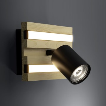Eglo - Επιτοίχιο φωτιστικό σποτ LED/2,2W/230V + 2xLED/1,2W + 2xLED/2W μπεζ/μαύρο