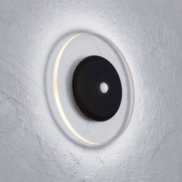 Eglo - Επιτοίχιο επαναφορτιζόμενο φωτιστικό LED RGBW ρυθμιζόμενης φωτεινότητας με αισθητήρα κίνησης και λυκόφωτος, LED/5V 2000 mAh, μαύρο + τηλεχειριστήριο