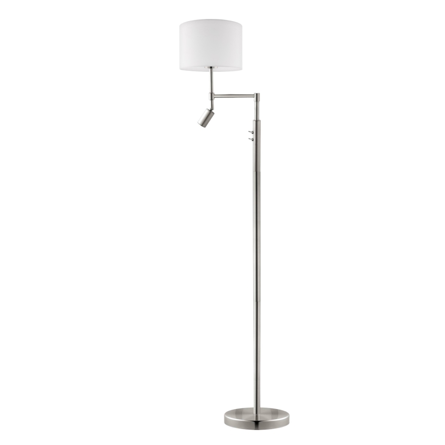 Eglo - Επιδαπέδια λάμπα LED TUNJA 1xE27/60W/230V + LED/2,1W διάμετρος 30 cm ματ χρώμιο/λευκό