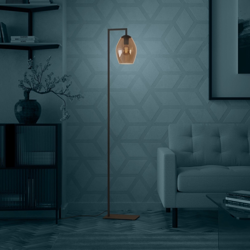 Eglo - Επιδαπέδιο φωτιστικό 1xE27/40W/230V καφέ