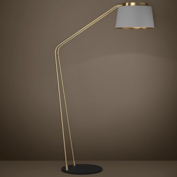 Eglo - Επιδαπέδιο φωτιστικό 1xE27/40W/230V γκρι/χρυσό