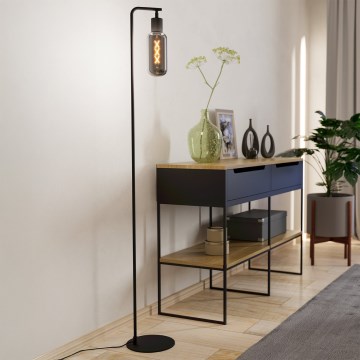 Eglo - Επιδαπέδιο φωτιστικό 1xE27/4W/230V μαύρο/καπνιστό