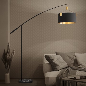 Eglo - Επιδαπέδιο φωτιστικό 3xE27/40W/230V μαύρο/χρυσό