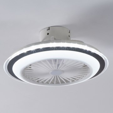 Eglo - Ανεμιστήρας οροφής LED ντιμαριζόμενος LED/25,5W/230V λευκό/γκρι 2700-6500K + τηλεχειριστήριο