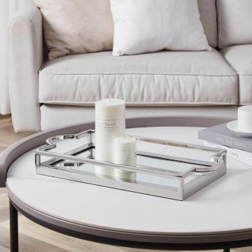 Eglo - Διακοσμητικός δίσκος 23x45 cm γυαλιστερό χρώμιο