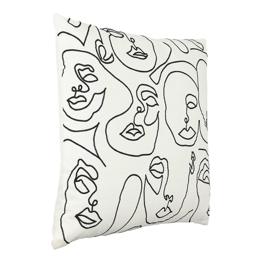 Eglo - Διακοσμητικό μαξιλάρι 45x45 cm λευκό/μαύρο