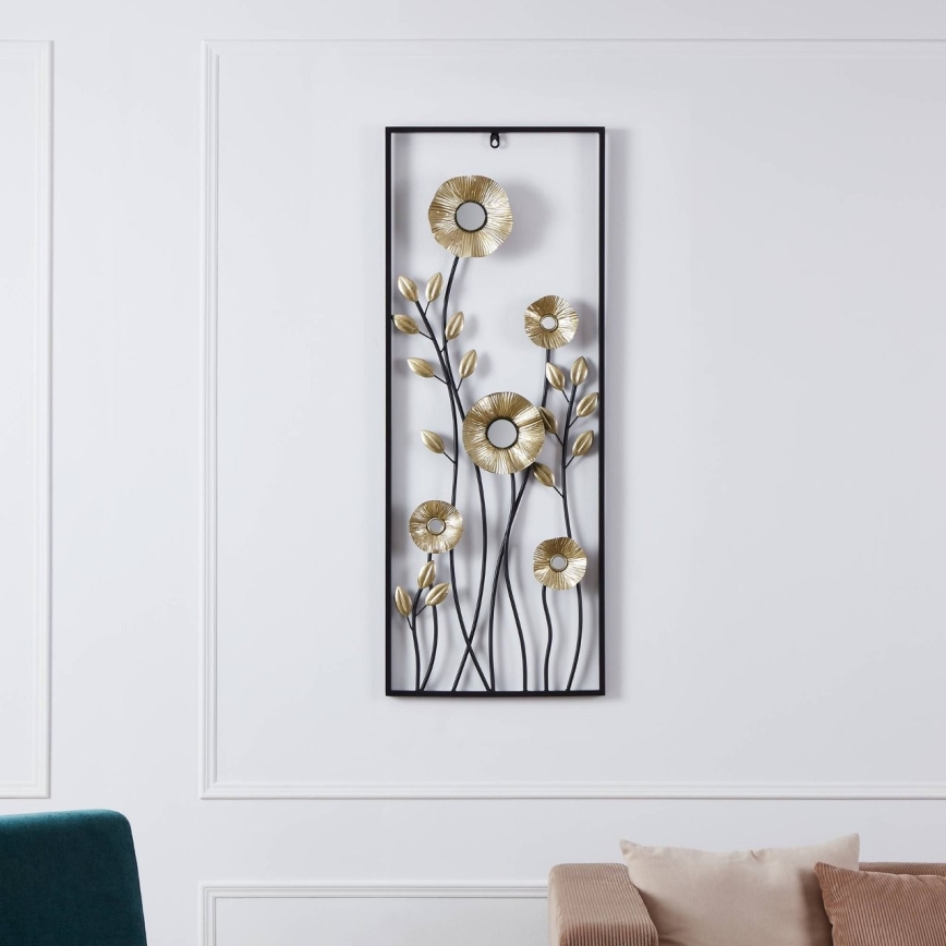 Eglo - Διακοσμητικό τοίχου 100x38,5 cm μαύρο/χρυσό