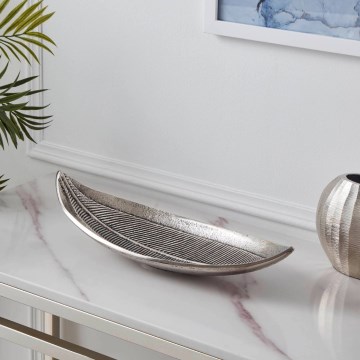 Eglo - Διακοσμητικός δίσκος 14x38,5 cm ασημί