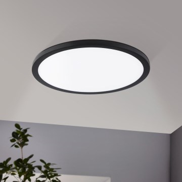 Eglo - Εντοιχισμένο φωτιστικό οροφής LED/22W/230V 3000K, μαύρο, Ø 22,5 εκ.