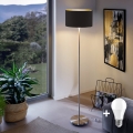 Eglo - Επιδαπέδια λάμπα LED TUNJA 1xE27/60W/230V ματ χρώμιο/μαύρο