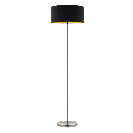 Eglo - Επιδαπέδια λάμπα LED TUNJA 1xE27/60W/230V ματ χρώμιο/μαύρο