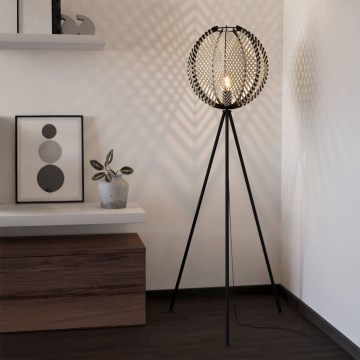 Eglo - Επιδαπέδιο φωτιστικό 1xE27/40W/230V λευκό/μαύρο