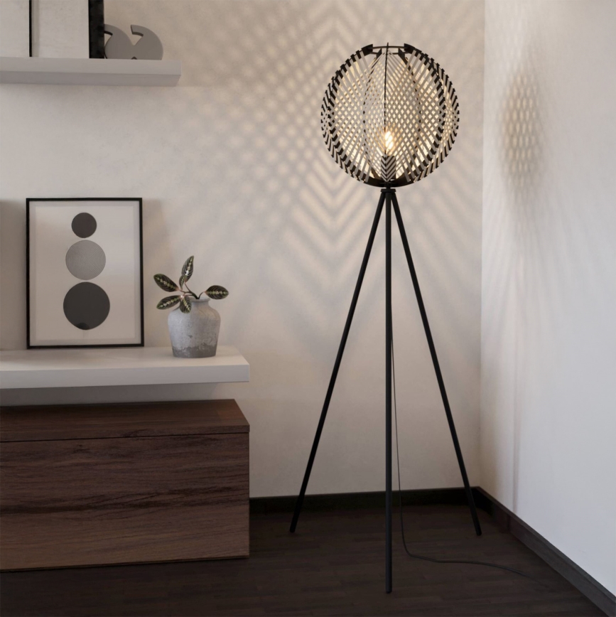 Eglo - Επιδαπέδιο φωτιστικό 1xE27/40W/230V λευκό/μαύρο