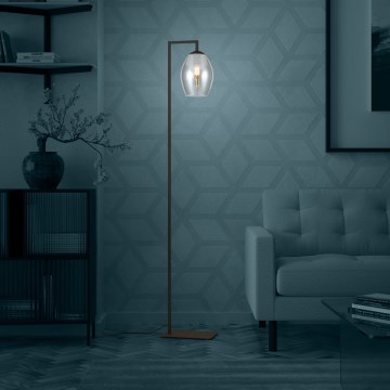 Eglo - Επιδαπέδιο φωτιστικό 1xE27/40W/230V φιμέ