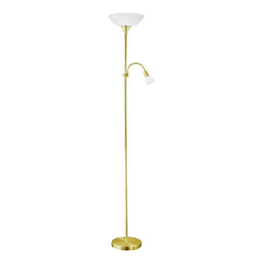EGLO - Επιδαπέδιο φωτιστικό 1xE27/60W + 1xE14/25W σε χρυσό χρώμα
