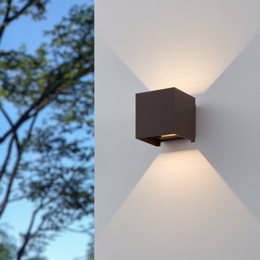 Eglo - Επιτοίχιο φωτιστικό εξωτερικού χώρου LED 2xLED/2,8W/230V IP54 καφέ