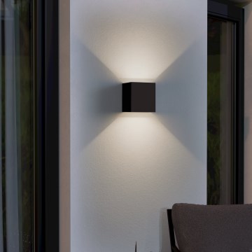 Eglo - Επιτοίχιο φωτιστικό εξωτερικού χώρου LED 2xLED/2,8W/230V IP54 μαύρο