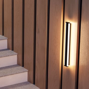 Eglo - Επιτοίχιο φωτιστικό εξωτερικού χώρου LED 2xLED/7W/230V 3000K IP55 μαύρο