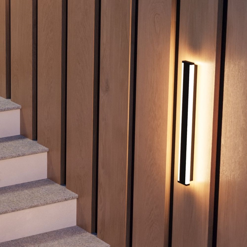 Eglo - Επιτοίχιο φωτιστικό εξωτερικού χώρου LED 2xLED/7W/230V 3000K IP55 μαύρο