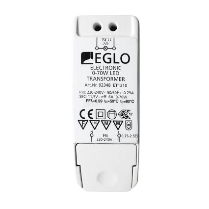 Eglo - Ηλεκτρονικός μετασχηματιστής 70W/230V/11,5V AC