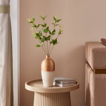 Eglo - Κεραμικό βάζο 28x15 cm λευκό/χρυσό