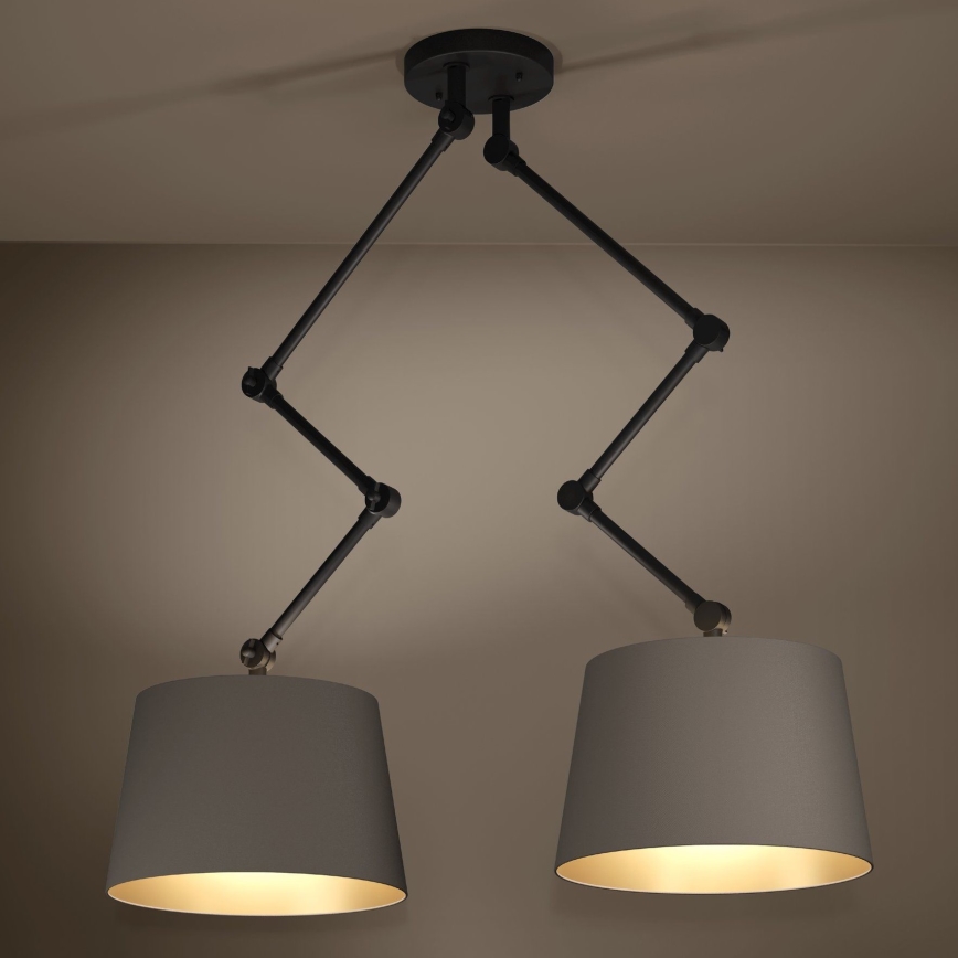 Eglo - Κρεμαστό φωτιστικό 2xE27/40W/230V καφέ