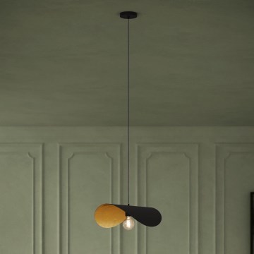 Eglo - Κρεμαστό φωτιστικό οροφής 1xE27/40W/230V 53 cm μαύρο/χρυσό