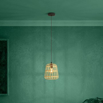 Eglo - Κρεμαστό φωτιστικό οροφής 1xE27/40W/230V διάμετρος 24 cm μπαμπού