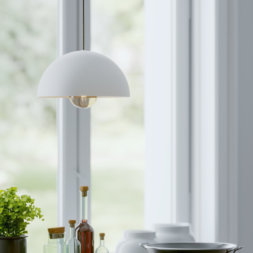 Eglo - Κρεμαστό φωτιστικό οροφής 1xE27/40W/230V διάμετρος 30 cm λευκό