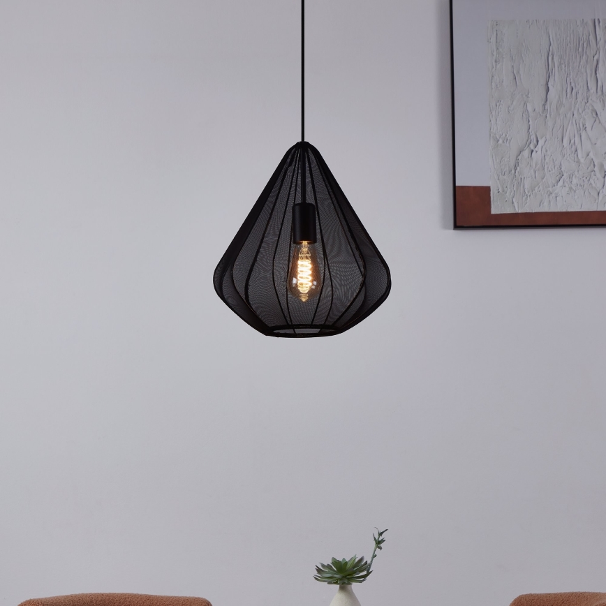 Eglo - Κρεμαστό φωτιστικό οροφής 1xE27/40W/230V διάμετρος 33,5 cm μαύρο