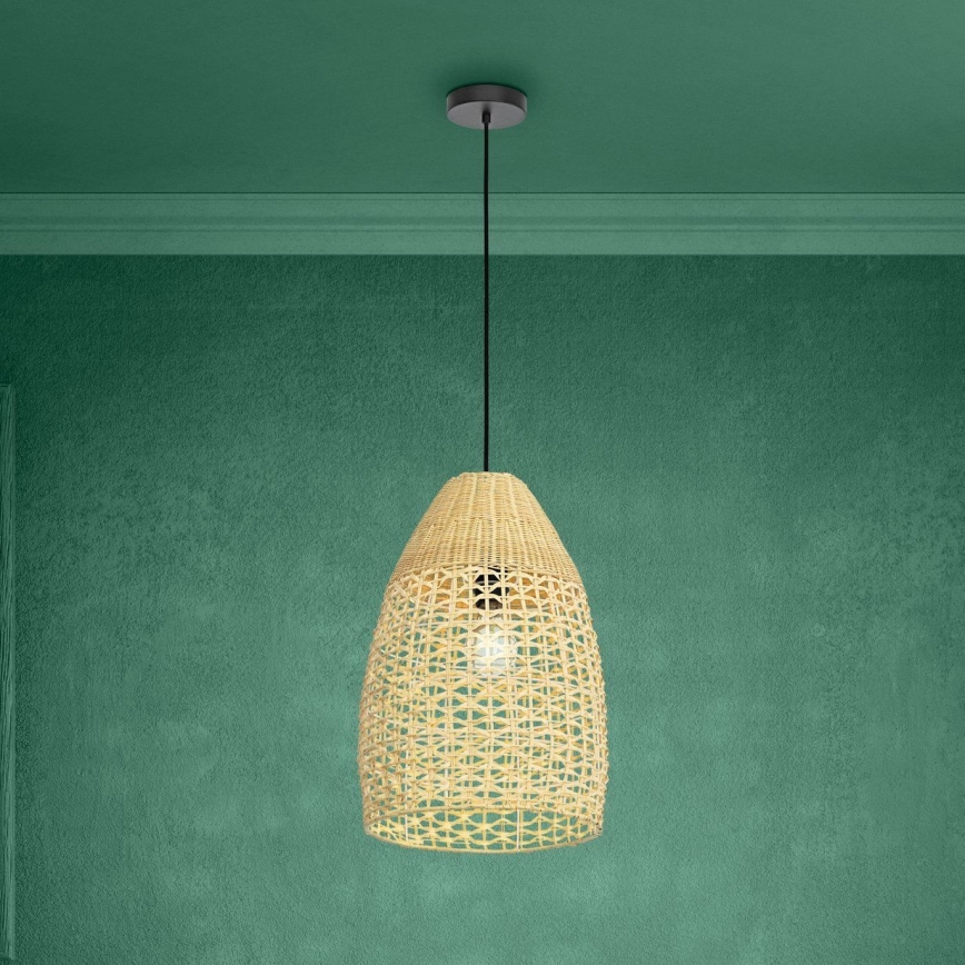 Eglo - Κρεμαστό φωτιστικό οροφής 1xE27/40W/230V διάμετρος 35 cm μπαμπού