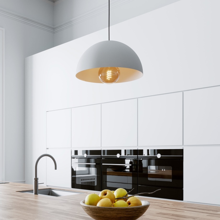 Eglo - Κρεμαστό φωτιστικό οροφής 1xE27/40W/230V διάμετρος 38 cm λευκό