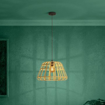 Eglo - Κρεμαστό φωτιστικό οροφής 1xE27/40W/230V διάμετρος 50 cm μπαμπού