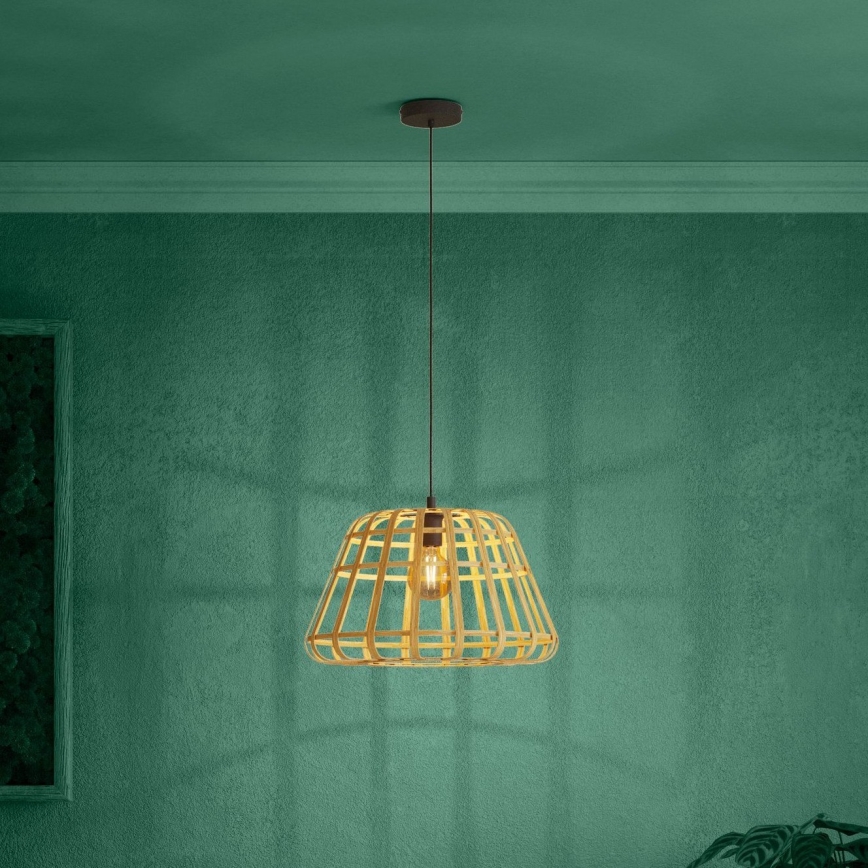 Eglo - Κρεμαστό φωτιστικό οροφής 1xE27/40W/230V διάμετρος 50 cm μπαμπού