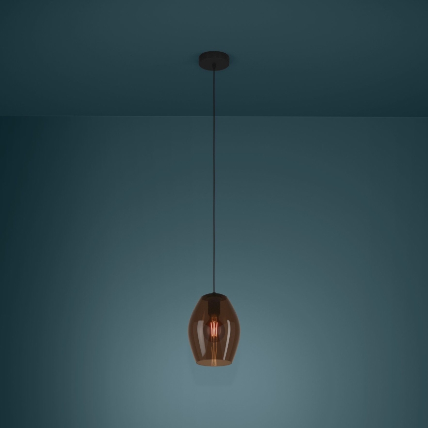 Eglo - Κρεμαστό φωτιστικό οροφής 1xE27/40W/230V καφέ