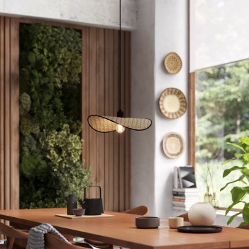 Eglo - Κρεμαστό φωτιστικό οροφής 1xE27/40W/230V καφέ