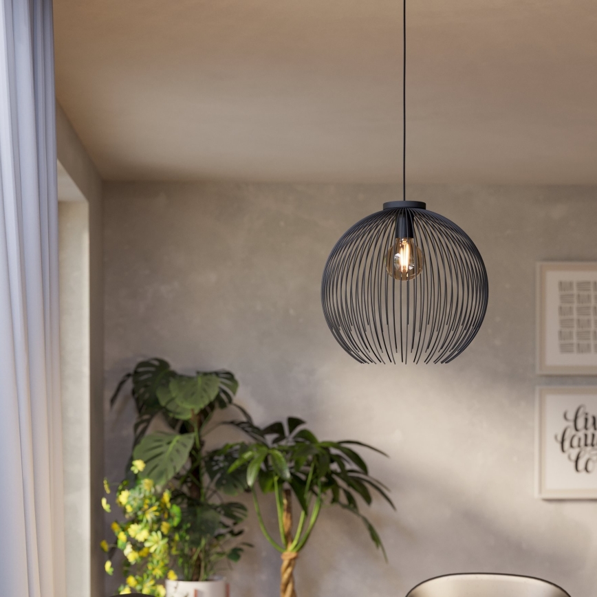 Eglo - Κρεμαστό φωτιστικό οροφής 1xE27/40W/230V μαύρο