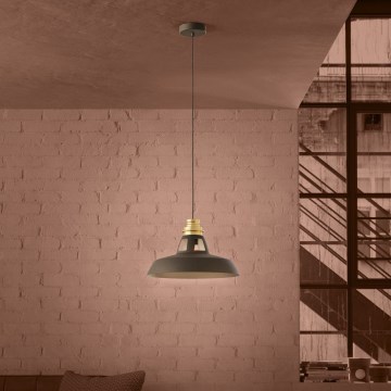 Eglo - Κρεμαστό φωτιστικό οροφής 1xE27/40W/230V μαύρο/χρυσό