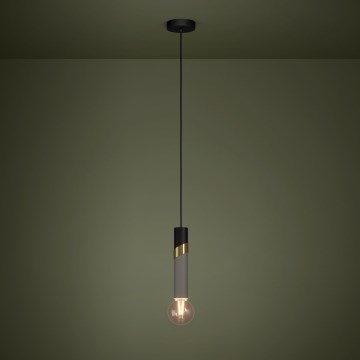 Eglo - Κρεμαστό φωτιστικό οροφής 1xE27/40W/230V μαύρο/χρυσό