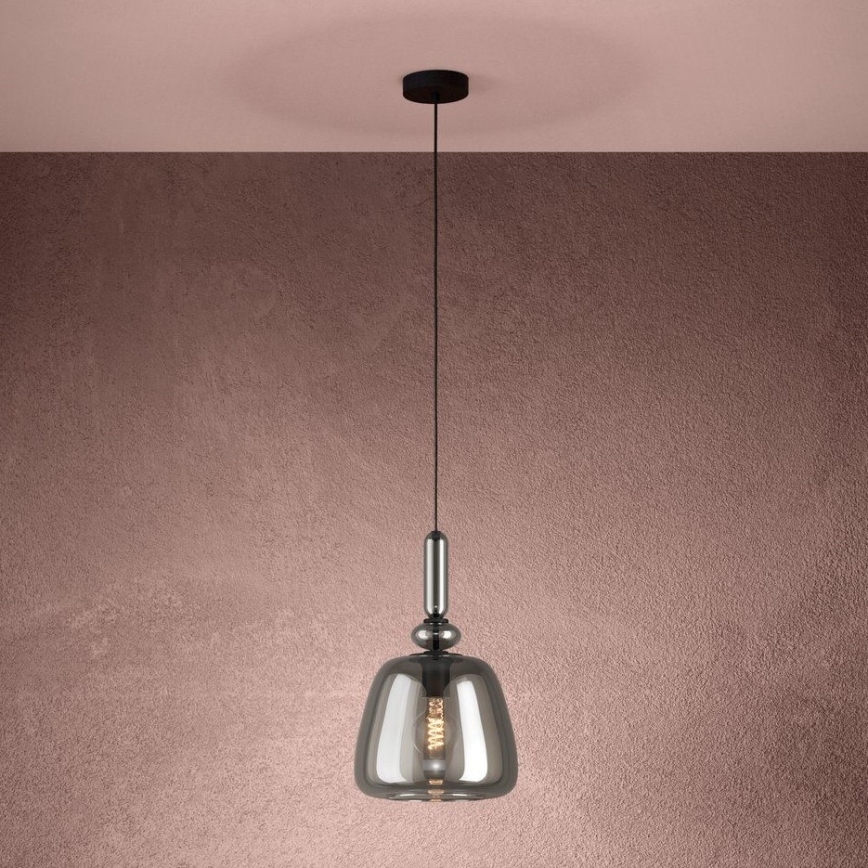Eglo - Κρεμαστό φωτιστικό οροφής 1xE27/40W/230V φιμέ