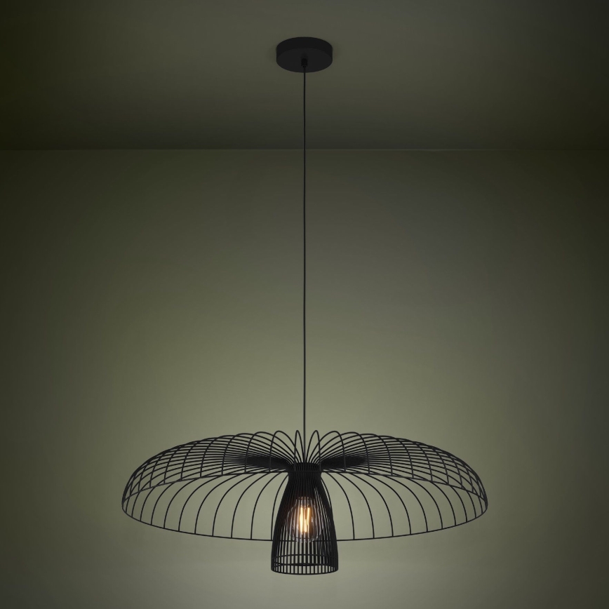 Eglo - Κρεμαστό φωτιστικό οροφής 1xE27/60W/230V διάμετρος 77 cm μαύρο