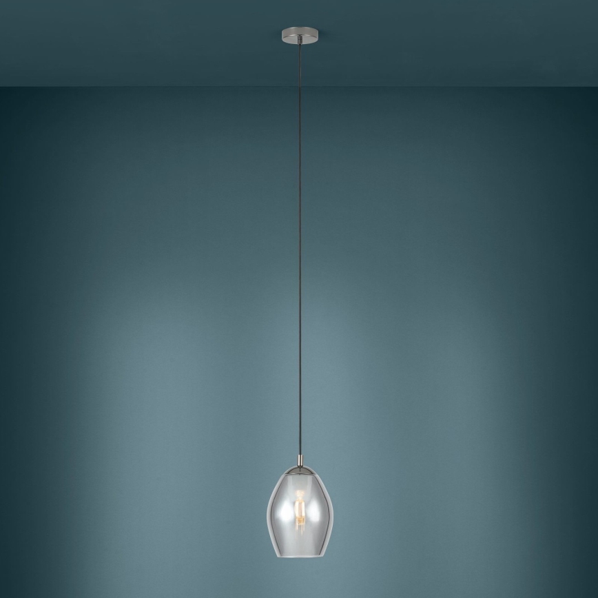 Eglo - Κρεμαστό φωτιστικό οροφής 1xE27/60W/230V φιμέ